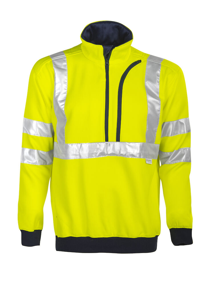 Projob - 6102 HI-VIS FELPA HALF ZIP EN ISO 20471 - classe 3