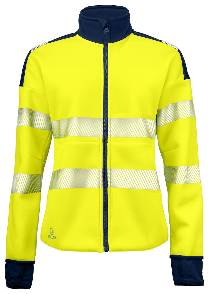 Projob - 6111 HI-VIS FELPA CARDIGAN DONNA EN ISO 20471 CLASSE 3/2