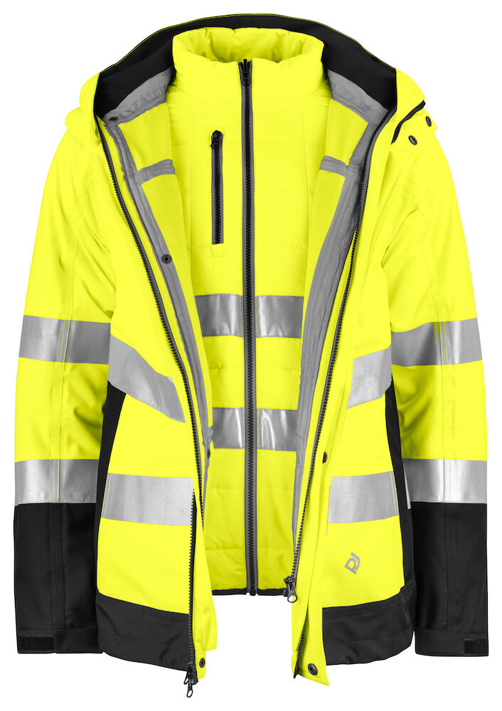 Projob - 6445 HI-VIS GIACCA 3-IN-1 EN ISO 20471 - classe 3/2