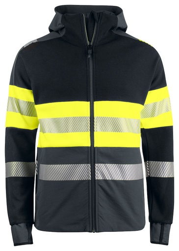 Projob - 6122 HI-VIS FELPA CAPPUCCIO FULL ZIP EN ISO 20471 - classe 1