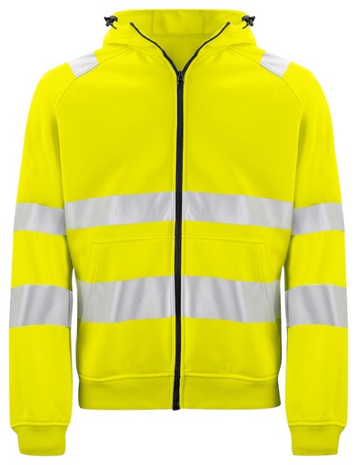 Projob - 6132 HI-VIS FELPA FULL ZIP CAPPUCCIO EN ISO 20471 - CLASSE 3/2